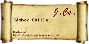 Jámbor Csilla névjegykártya