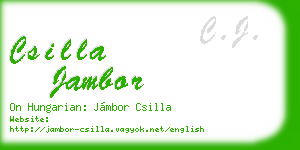 csilla jambor business card